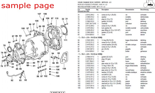 Massey Ferguson Mf 1250 Tractor Service Parts Catalogue Manual Service Repair Manual