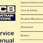 JCB PD70 Series Axle With Modular Drivehead Service Repair Manual