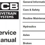 JCB SD70 / PT Axles Service Repair Manual