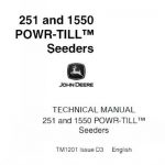 John Deere 251 and 1550 Seeders Service Repair Manual