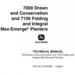 John Deere 7000 Drawn and Conservation and 7100 Folding and Intergral Max-Emerge Planters Service Repair Manual (tm1154)