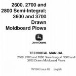 John Deere 2600, 2700 and 2800 Semi-Integral; 3600 and 3700 Moldboard Plows Service Repair Manual (tm1240)