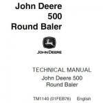 John Deere 500 Round Baler Service Repair Manual