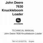 John Deere 7630 Knuckleboom Loader Service Repair Manual (tm1147)