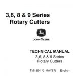 John Deere 3, 6, 8 and 9 Series Rotary Cutters Service Repair Manual